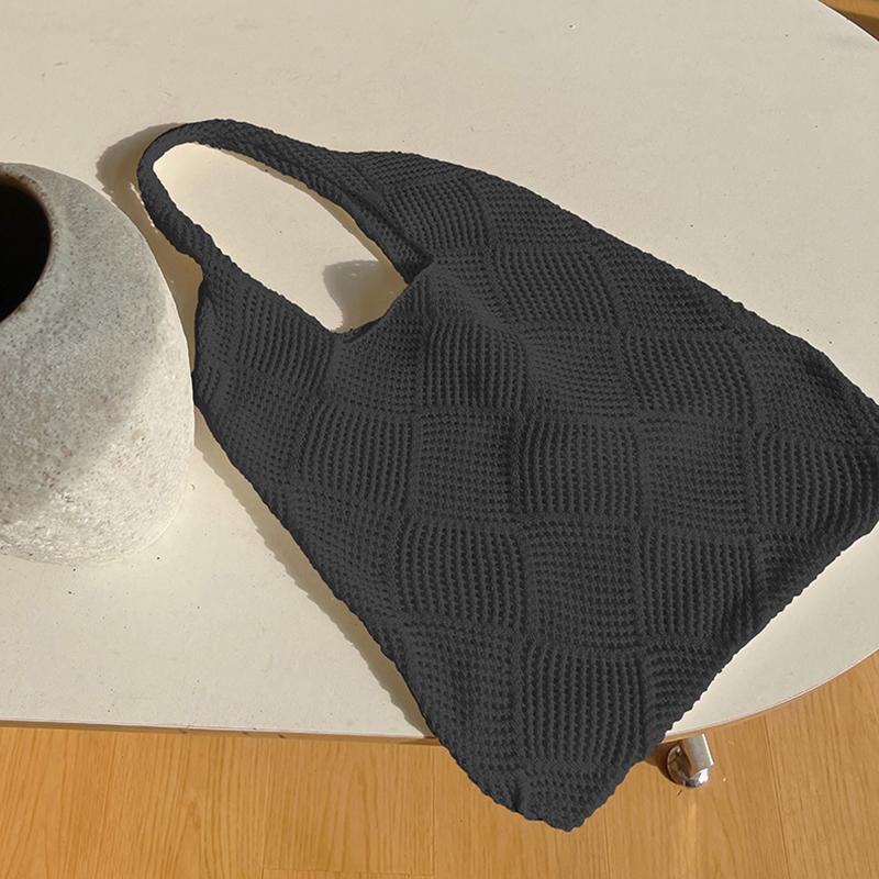 Handwoven Beach Crochet Bag for Women Lightweight Knitted Tote Handbag Summer Shopping Travel Shoulder Purse