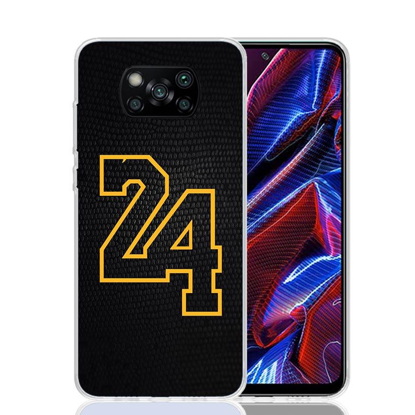 Basketball 23 24 8 Number Case Phone Cover for Xiaomi Poco X3 Nfc X5 X6 X7 X4 Gt F6 F5 Pro F4 F3 M5S M5 M4 M3 5G Trend Fundas Po