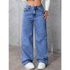 Spring 2026 New Casual American Style Long Pants Women's Fashion Loose Straight Wide-leg Denim Trousers Streetwear Causal Jeans