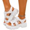 Fashion 2025 Brand Ladies Shoes Lace-up Women's Sandals Fashion Open Toe Casual Summer Hollow Out Plus Size Concise Platform Sandals