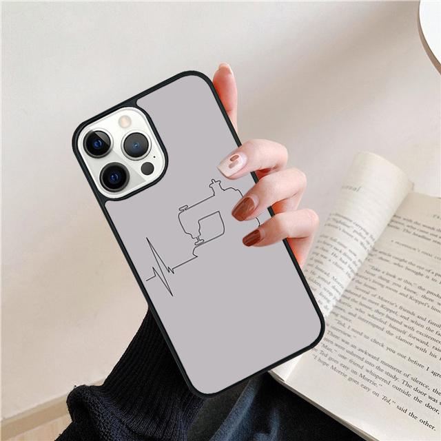 love Sewing Machine Pattern Coque Shell For iPhone 17 Air 15 16 14 13 12 Pro Max 11 Pro Max Plus Phone Case Cover