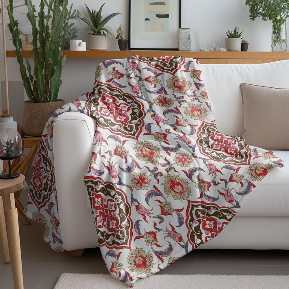 Bohemian Floral Paisley Decorative Throw Blanket Bed Sofa Cover Decorative Cushion Cover Home Textile