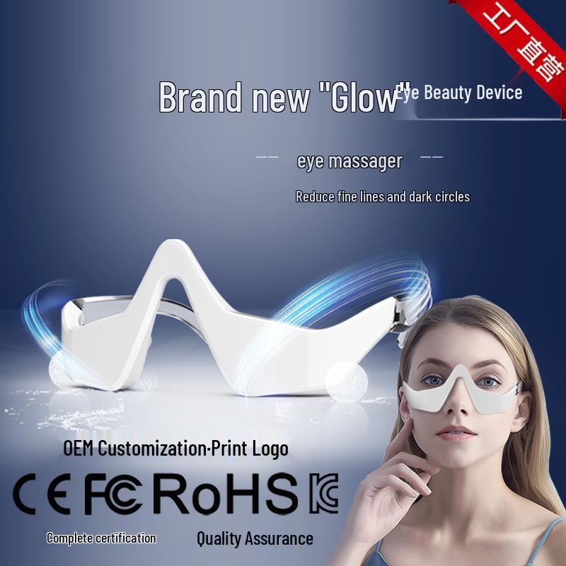 Smart Microcurrent Eye Massager with Red Light Therapy for Reducing Dark Circles and Fine Lines, Designed for Home Use