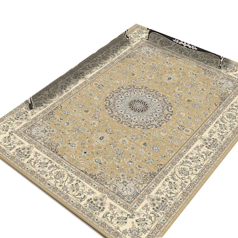 Home American Retro Large Area Living Room Decoration Carpet Thickened Soft Bedroom Carpets Washable Ethnic Wind Cloakroom Rug