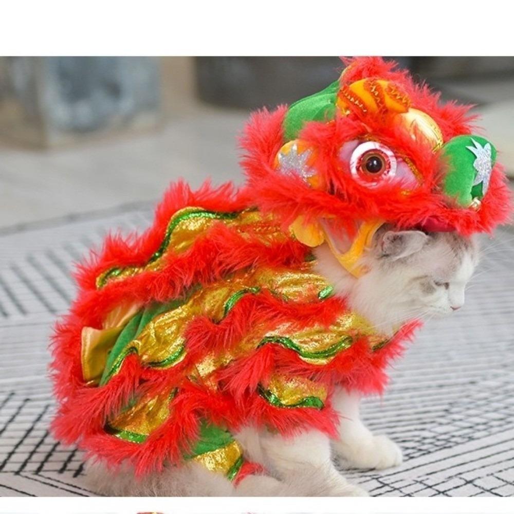 Plush Pet Clothes S/M/L/XL/XXL Chinese Style Pet Costume New Role Play Costume Festive Celebration