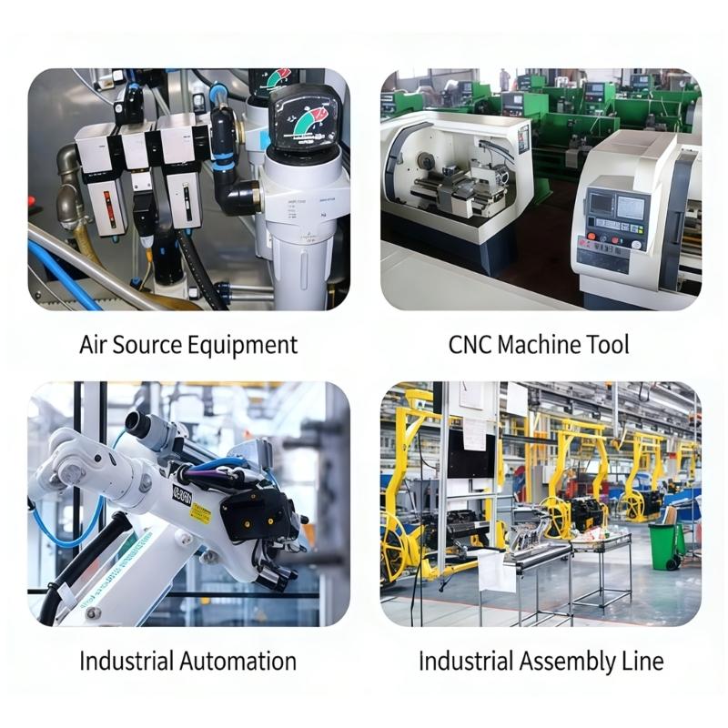 High Pressures Air Tube Fitting With Secure Sealing Pneumatic Airflows Regulator for Factory and Workshop Use