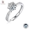 Srebro S925 Inkrustowane 0,5ct-2ct Moissanitem Dla Miłości Motyw Koronacji Pierścionek Damski Nowy Pierścionek Życia