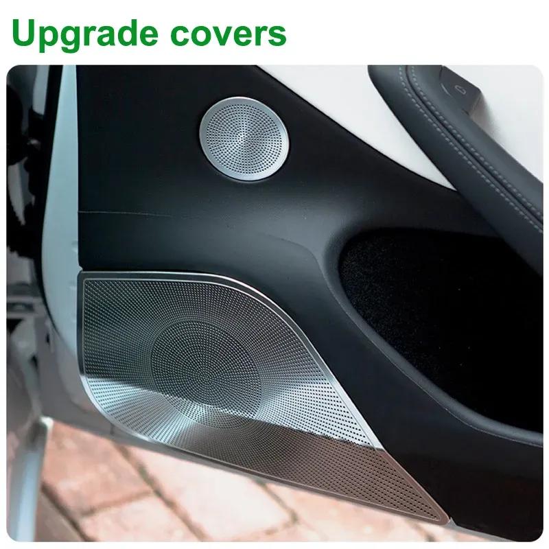 Car Stainless Steel Accessories for Tesla Model Y Juniper 2025 Speacker Cover Front Rear Speakers Air Oultet Protector Sticker