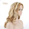Perucă ondulată blondă Tenfyer, la modă pentru femei, cu păr natural ondulat, peruci cosplay