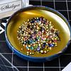 Ss2-ss22 Mix Sizes Round Glass Stone Pointed Back Crystal Rhinestone Nail Art Decorations Necklace Earring Brooch Repair Jewelry (Color: Mix Colors,