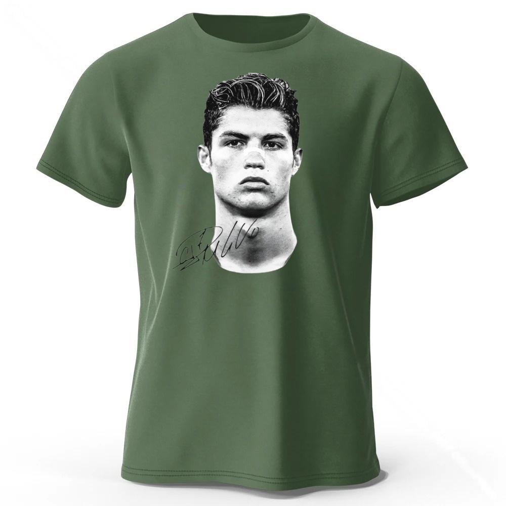 Latest Ronaldo Commemorative Limited Edition Cotton Short Sleeve Summer Mens Comfortable Loose Large Running Fitness Tshirt