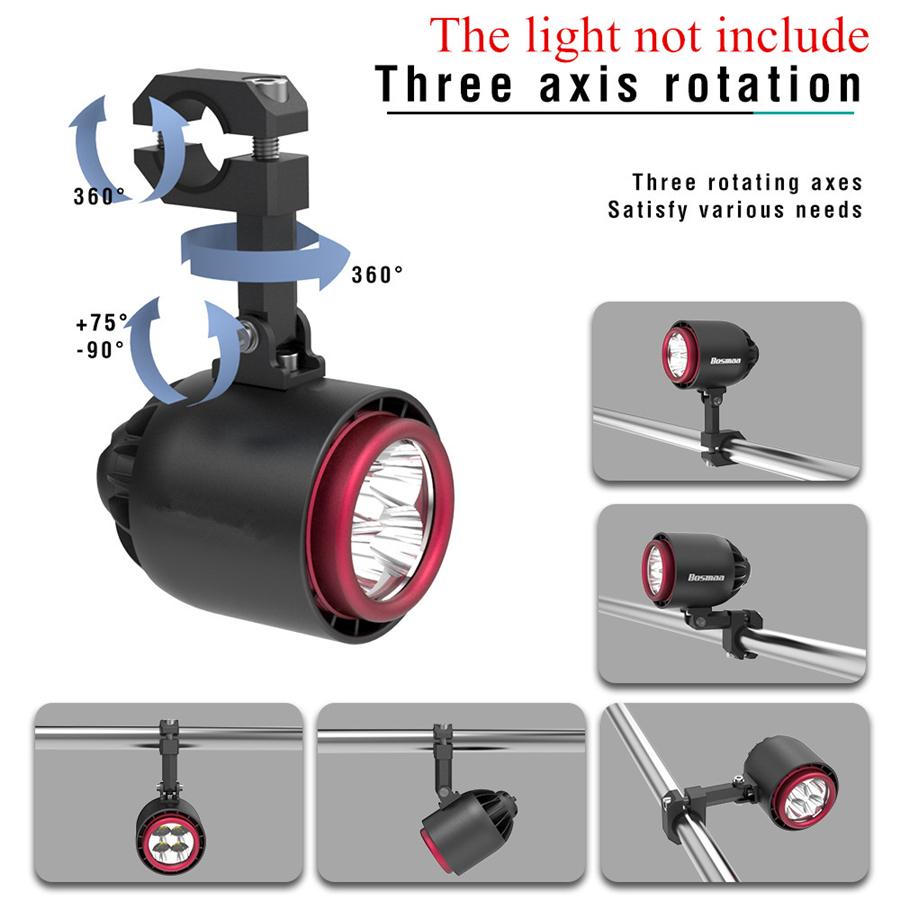 Motorbike Headlight Spot Light Handlebar Fork Mount Bracket Relocation Clamp CNC