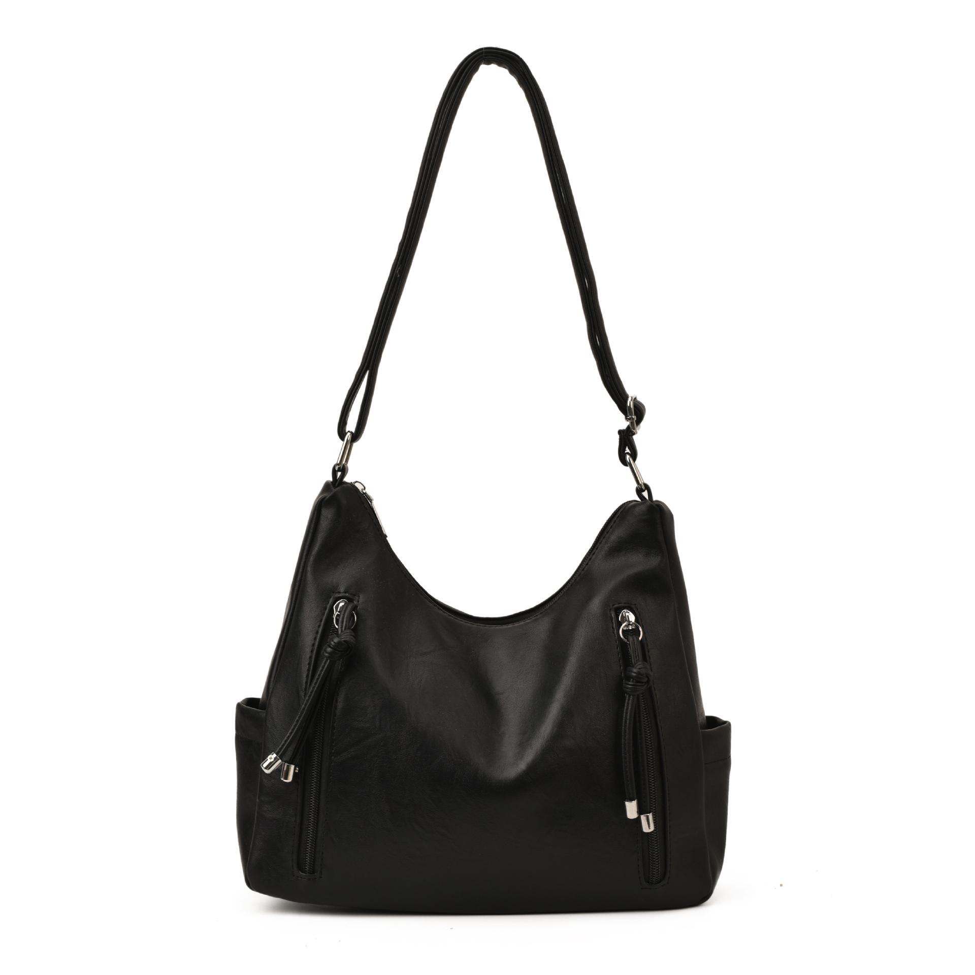 

2025 Korean Fashion Large Capacity Crossbody Tote - Retro Autumn/Winter Women s Bag чорний