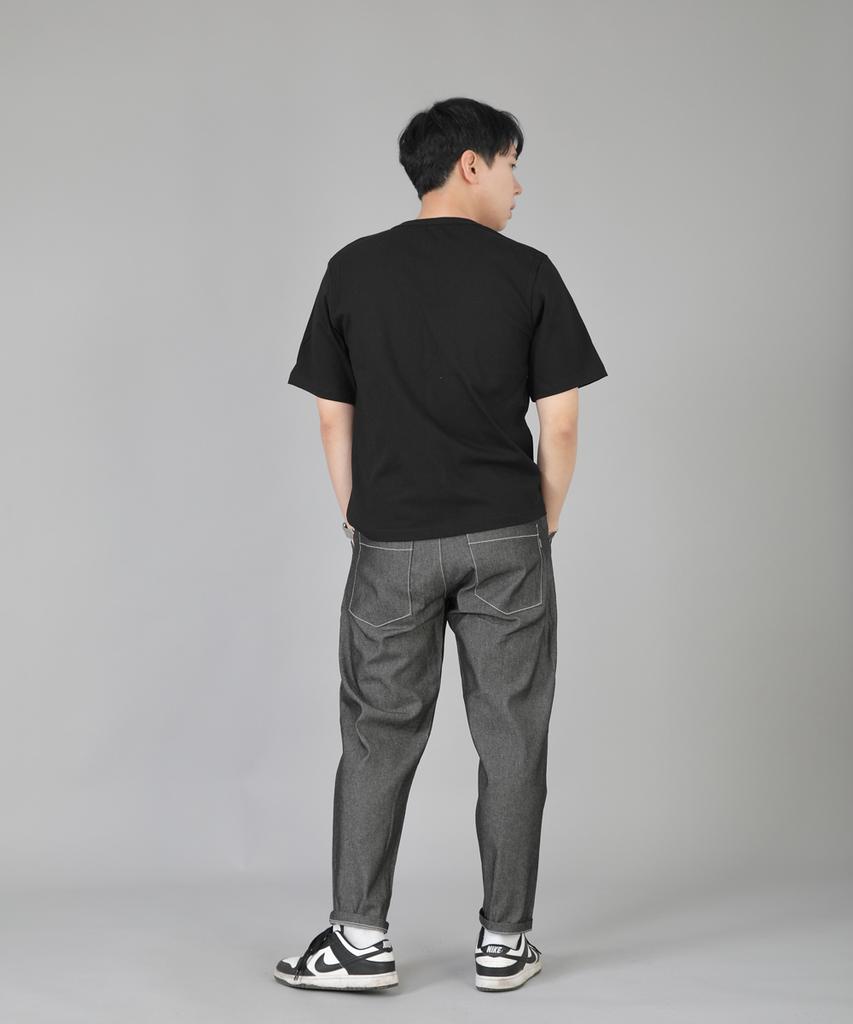 Seinteukeulu Bridgefill Elastic Waist Pants Bwd-324 Gray Black Denim Whs
