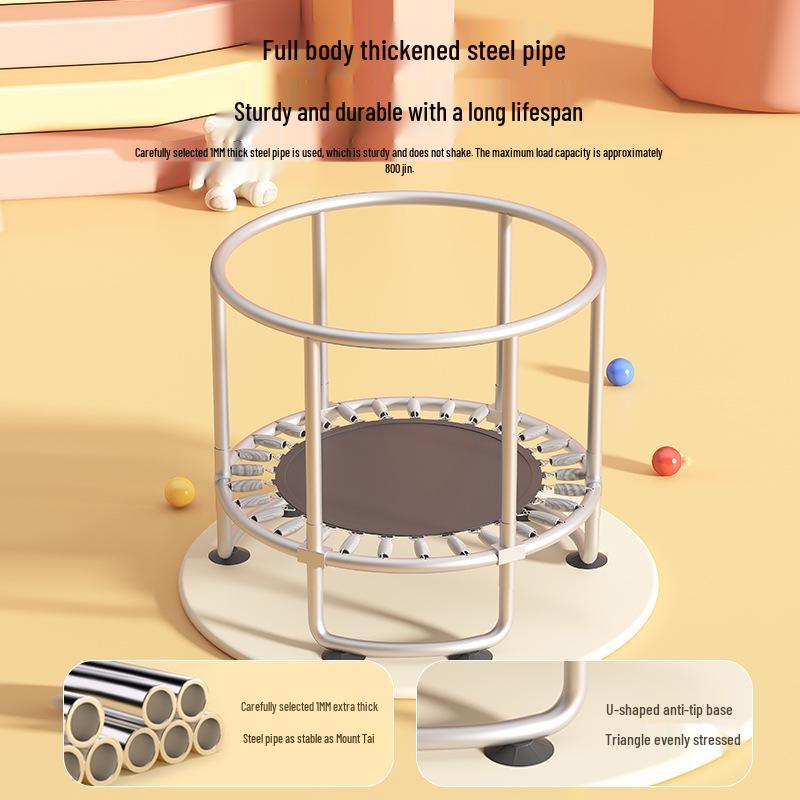 Indoor Family Trampoline with Safety Net for Kids and Adults