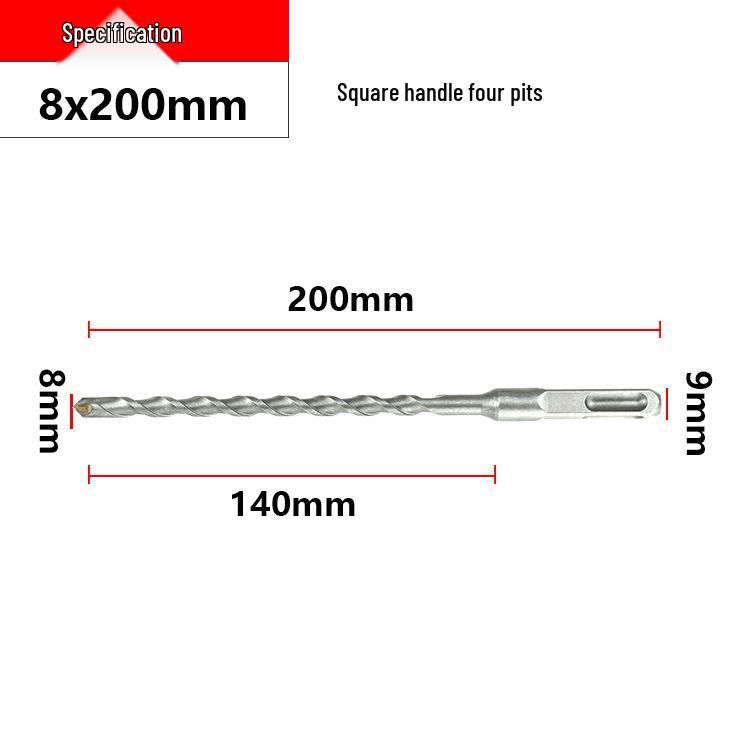 Round & Square Shank Concrete Hammer Drill Bit for Wall Drilling