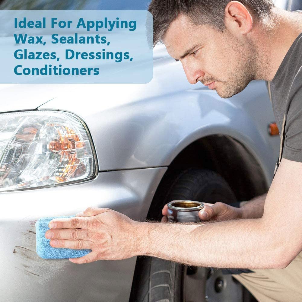 Car Wash Sponge, 10 Pack Microfiber Polisher Buff Soft Car Motorcycle Scale Removal Polishing Glass Car Beauty Maintenance