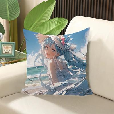 H-Hatsune Miku Obliečky na vankúše Obaly na vankúše Plyšové vankúše Dekoračné vankúše na pohovku Obal Elegantná izba Spánok Domov