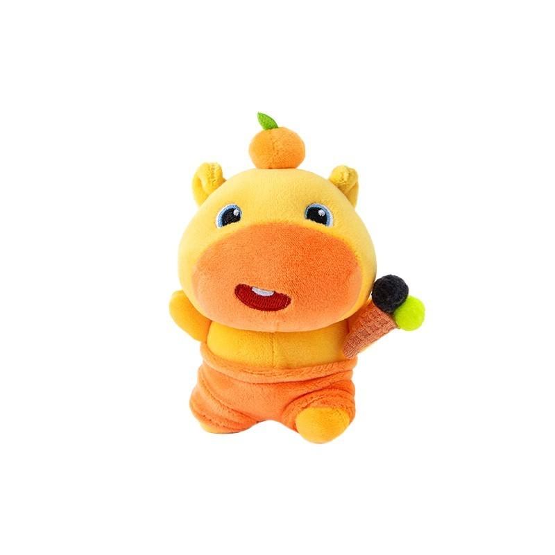 

Cute Orange Capybara Handheld Ice Cream Plush Doll Pendant For Bag Decoration