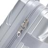 14"/19" 2-Piece ABS Spinner Suitcase Set with Combination Lock & 14" Cosmetic Bag (Silver)