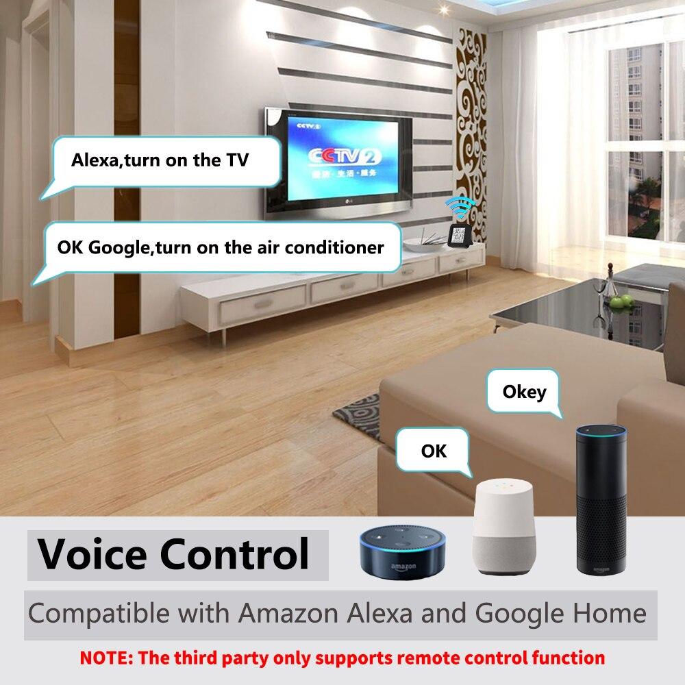 Tuya Smart WiFi AC TV Universal IR Remote Controller with Temperature Humidity Sensor Display Alexa Google Home Voice Assistant