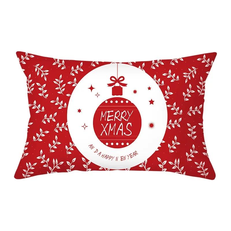 Christmas Cushion Cover Red Pillowcase Sofa Decoration Pillow Home Decor