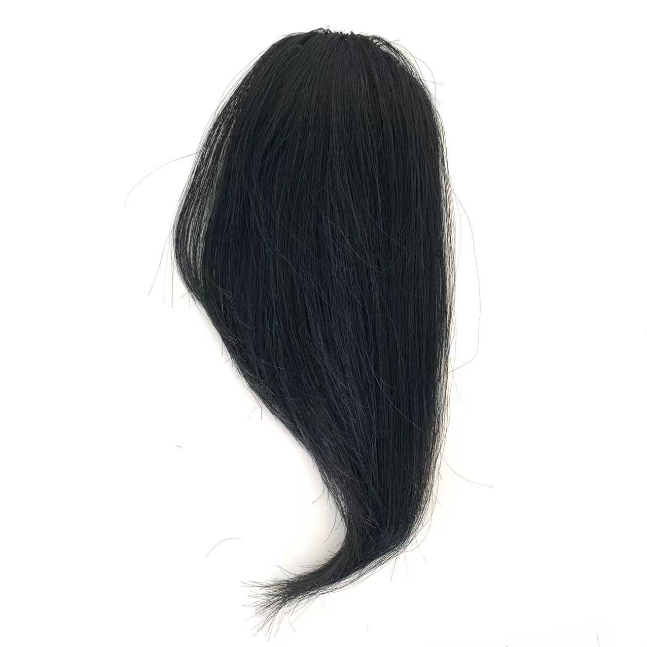 Clip in Baby Hair Side Bang Natural Human Hair Side Bangs Invisible Edge Replacement Fringe Forehead Hairline