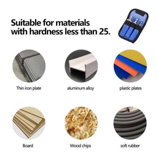 Set Burghie cu Coadă Hexagonală Acoperite cu Titan Design Canelură Dreaptă Rezistent la Rugină Rezistență Ridicată Kit Burghie pentru Lemn DIY