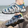 Fashion Men's Closed-Toe Beach Sandals Couple Shoes Size 36-46 Breathable EVA Sole Water Sports Shoes Anti-Slip Outdoor Hiking Sandals