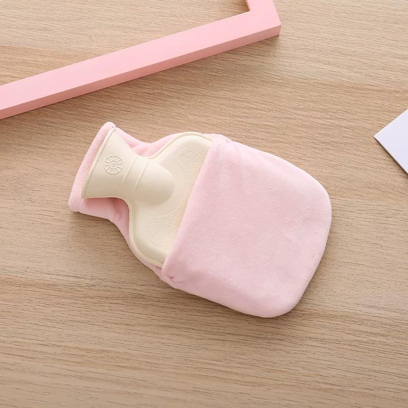 Plush Hot Water Bottle Cover Cartoon Fruit Design Thickened Rubber Water-Filled Explosion-Proof Removable Washable Warm Water Bag