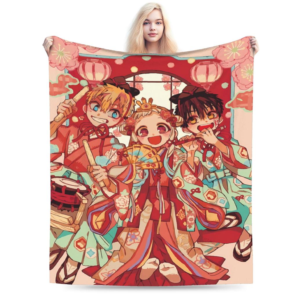 Toilet-Bound Hanako-kun Anime Blanket  Soft Warm Plush Bedding Throws For Couch Chair Sofa Bed Flannel Bedspread Bed Cover