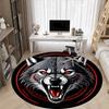 1pc Wolf Pack Office Round Area Rug, Under Office Chairs Bedroom Living Room Home Decor, Room Deco