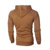 New Men's Solid Color Sports Casual Jacquard Sweatshirt Fleece Cardigan Hooded Jacket