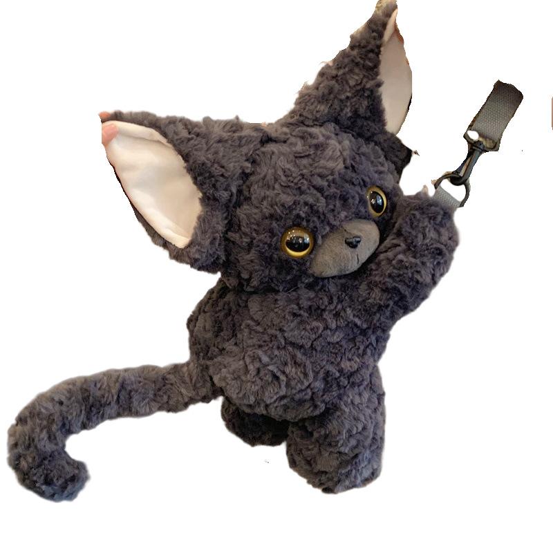 

35cm German Cat Backpack Simulation Plush Toy Handmade Doll Cartoon Anime Cute Pillow Cushion Home Decoration Children s Birthda сірий