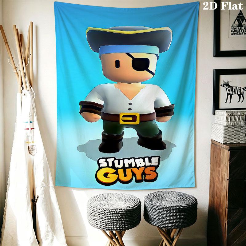 Stumble Guys Tumble Wall Hanging Printed Fabric Blanket Decorative Tapestries for Bedroom Living Room Home Decor