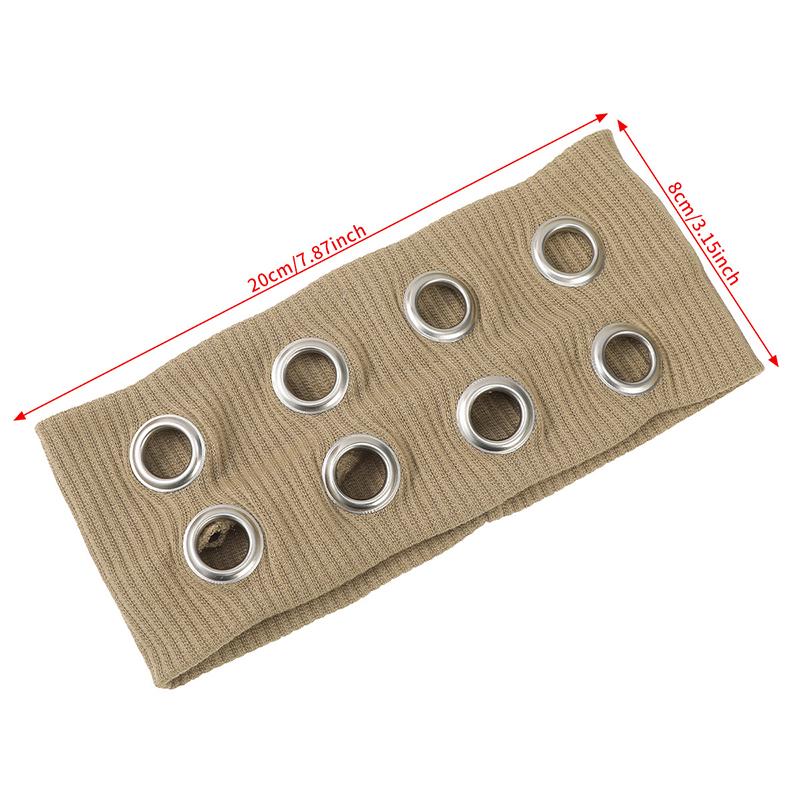 1PC With Metal Ring Cool Circular Cutout Design Fashion Headscarf Breathable Face-Washing Headband Dark Style Multicolor