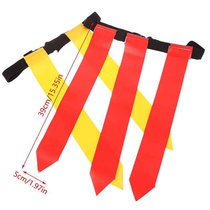 Sports Flag Football Webbing Waist Flag Bright Color Adjustable Competition Training Equipment Pvc American Soccer Buckle Belt