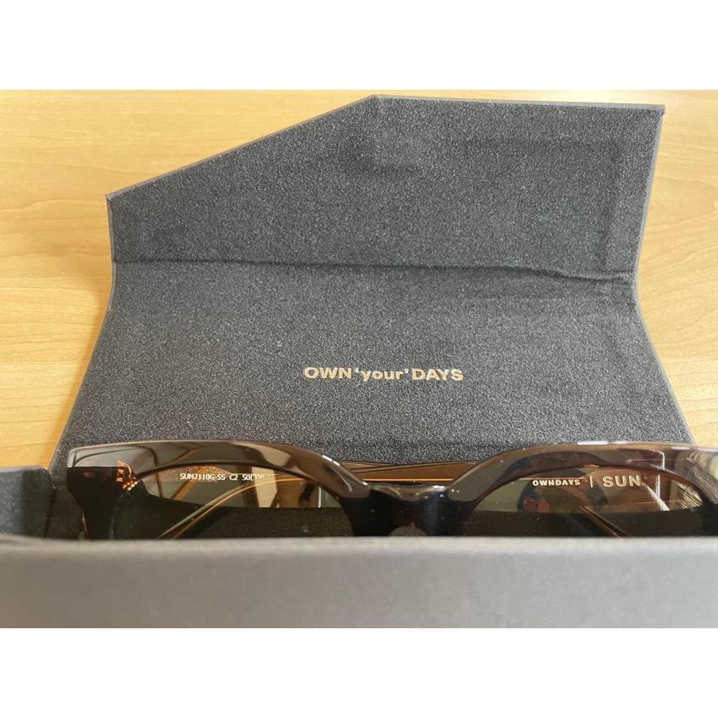 Used OWNDAYS Sunglasses SUN Brown with case
