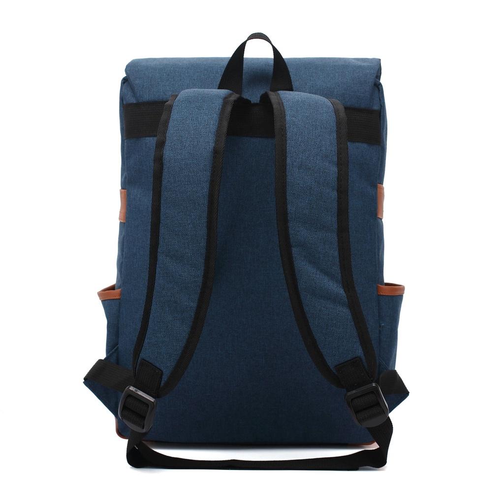 Luxurious Durable Canvas Leather Travel Backpack With Comfortable Shoulder Strap