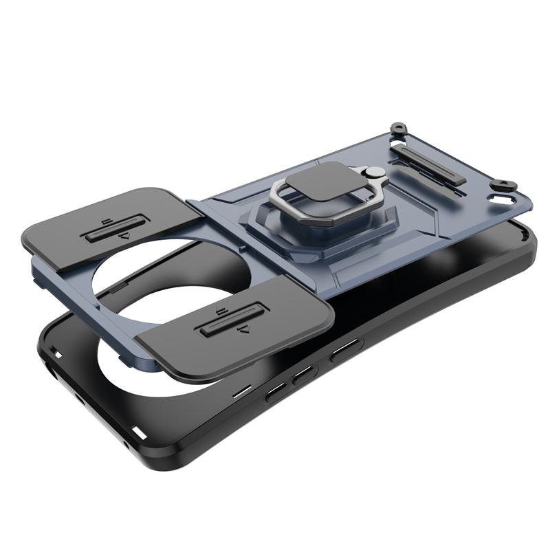 Shockproof Armor Case For OPPO Realme 14 Pro 5G Slide Lens Camera Protection Back Cover for Realme 14 Pro Plus Ring Stand Cases