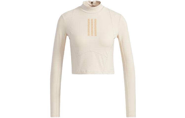 Adidas T Shirts Women s Ecru Half Turtleneck Moderate HB8567 M