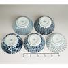 Nishikai Toki Multi-purpose Bowl Blue Pattern Variation Gift Box Included Made Japan Diameter 15.5 cm Set 5 31303