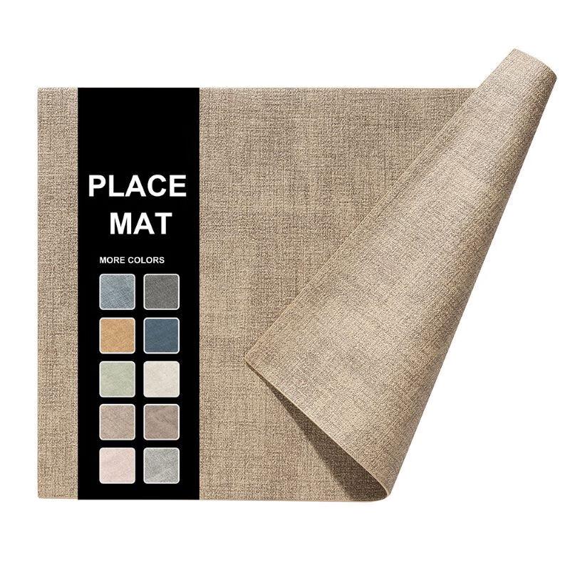 Huihuang Quadratischer wasserdichter und wärmeisolierender Platzdeckchen aus Leder