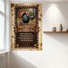 Rustic Wooden Texture Turkey Man Cave Metal Tin Sign, Camo Decor, Cold Drink & Warm Crib, Let's Talk Turkey, Warning Symbols, Ho