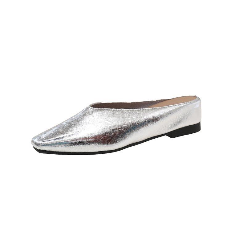 Baotou Half Slippers Women's Outer Wear 2025 New Korean Version Gentle Fairy Soft Flat Casual One-pedal Muller Shoes