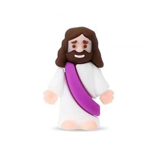 12/48 Stücke Mini Jesus Figur PVC Retter Jesus Figur Modell Statue Skulptur Desktop Dekoration Ostern Ornament Weihnachten Festival Geschenk