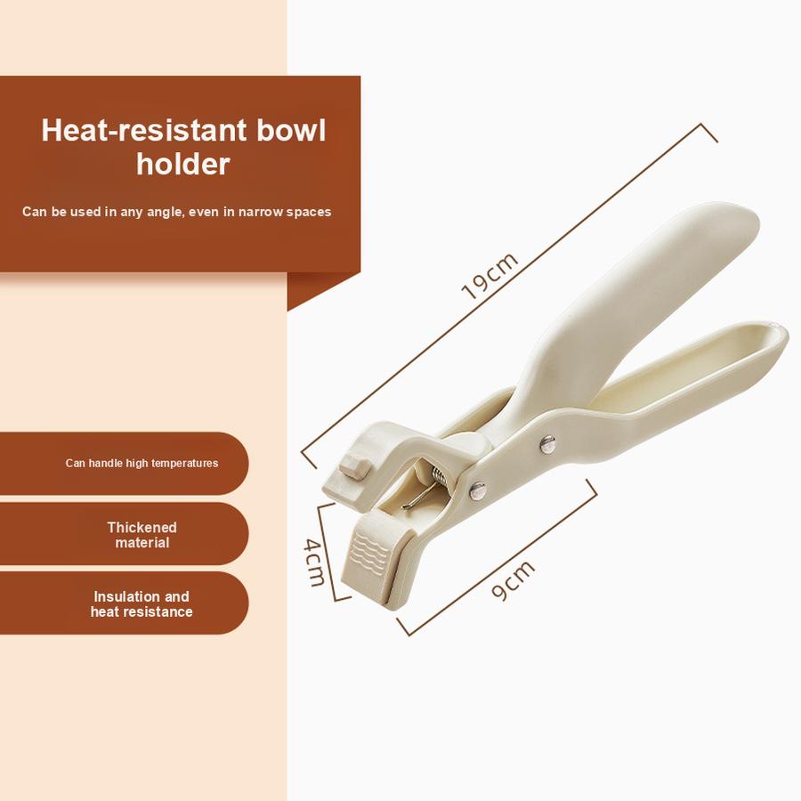 Heat-Resistant Clip Claw Bowl Clamp Kitchen Utensil Anti-Scald Handle with Steaming Plate Stainless Steel Lifting Tray