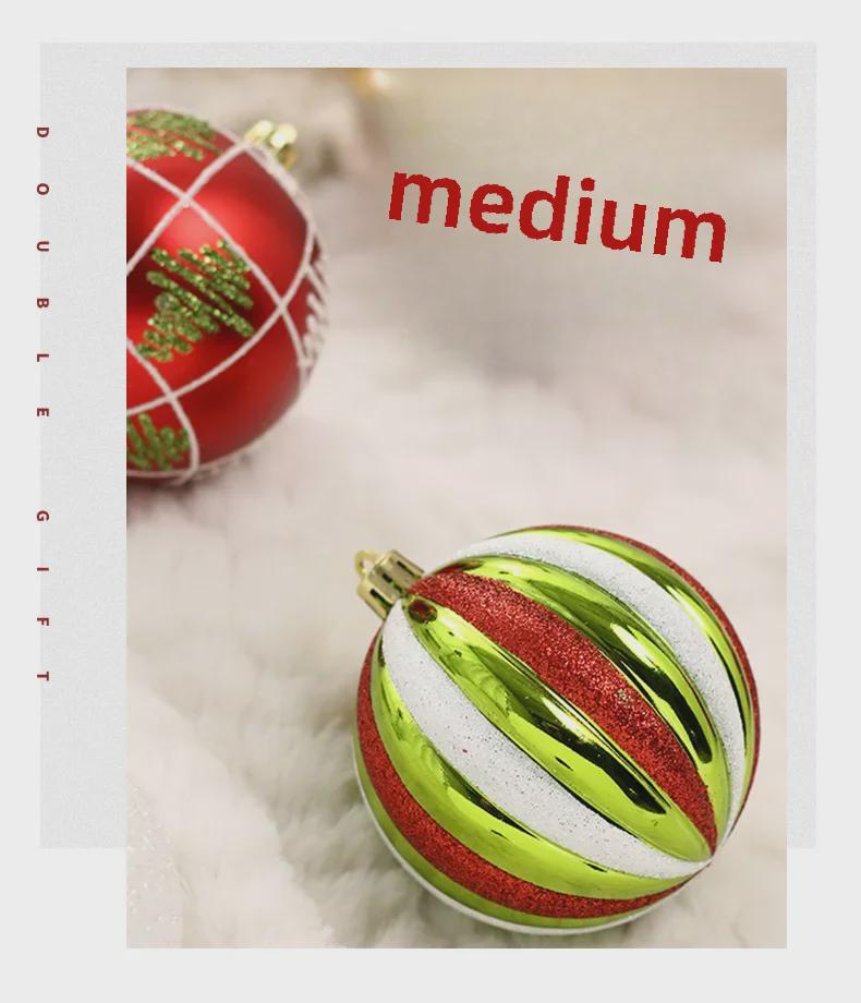 Elegant 8CM/16 Painted Christmas Ball Set: Exquisite Cross-Border Tree Decorations