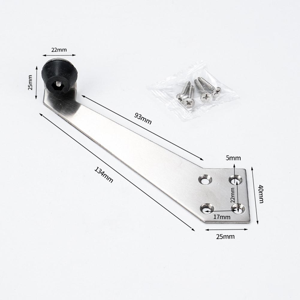 Stainless Steel Door Stopper Guards Wall from Door Damage Reliable Mute Buffer for Wooden and Metal Doors Easy Setup