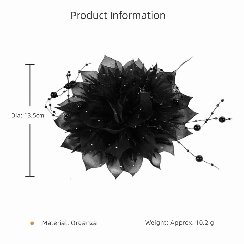 Fashion Pearl 3D Organza Flower Patch Hand-made Multi-layer Studded Patch Handmade Flower DIY Sewing Decals DIY Crafts